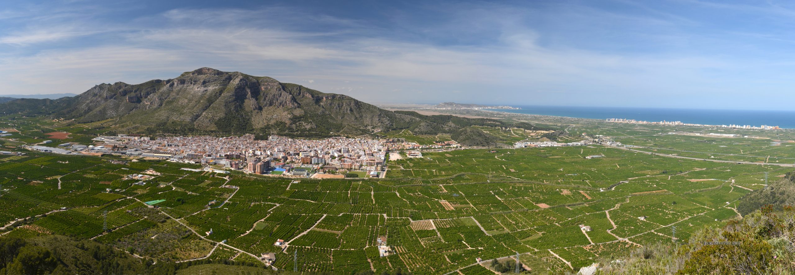Panoràmica de Tavernes des de la Ruta de l’Ombria