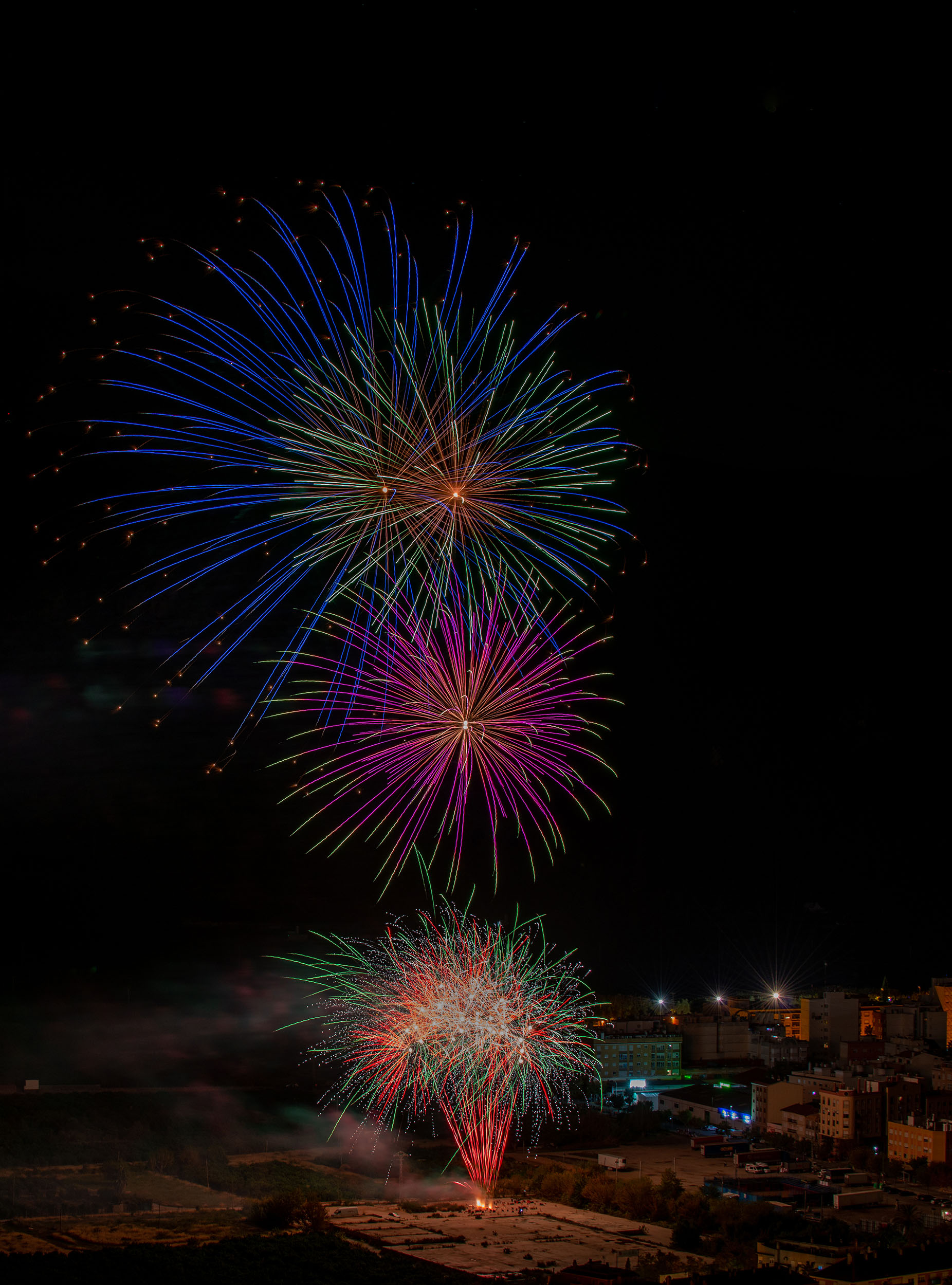 Fuegos artificiales en Tavernes de la Valldigna