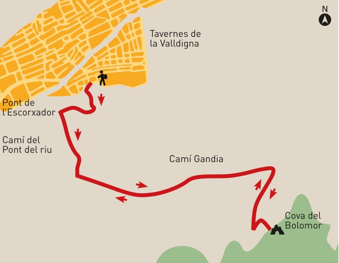 Mapa de la Ruta del Bolomor