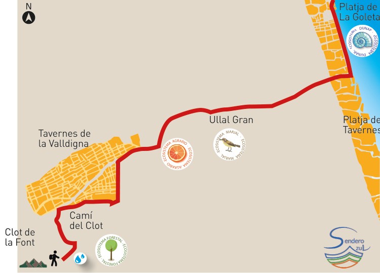 Mapa de la Ruta de los Sentidos