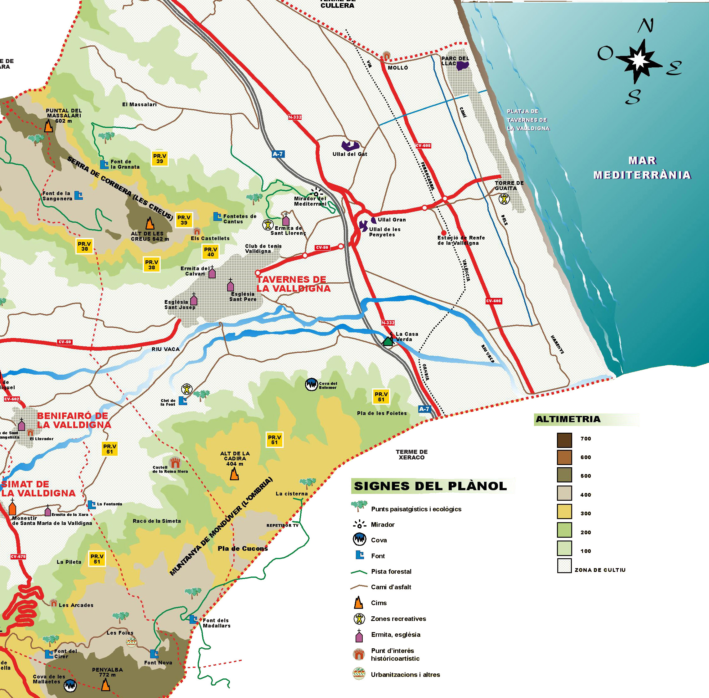 Plano de interés de Tavernes de la Valldigna
