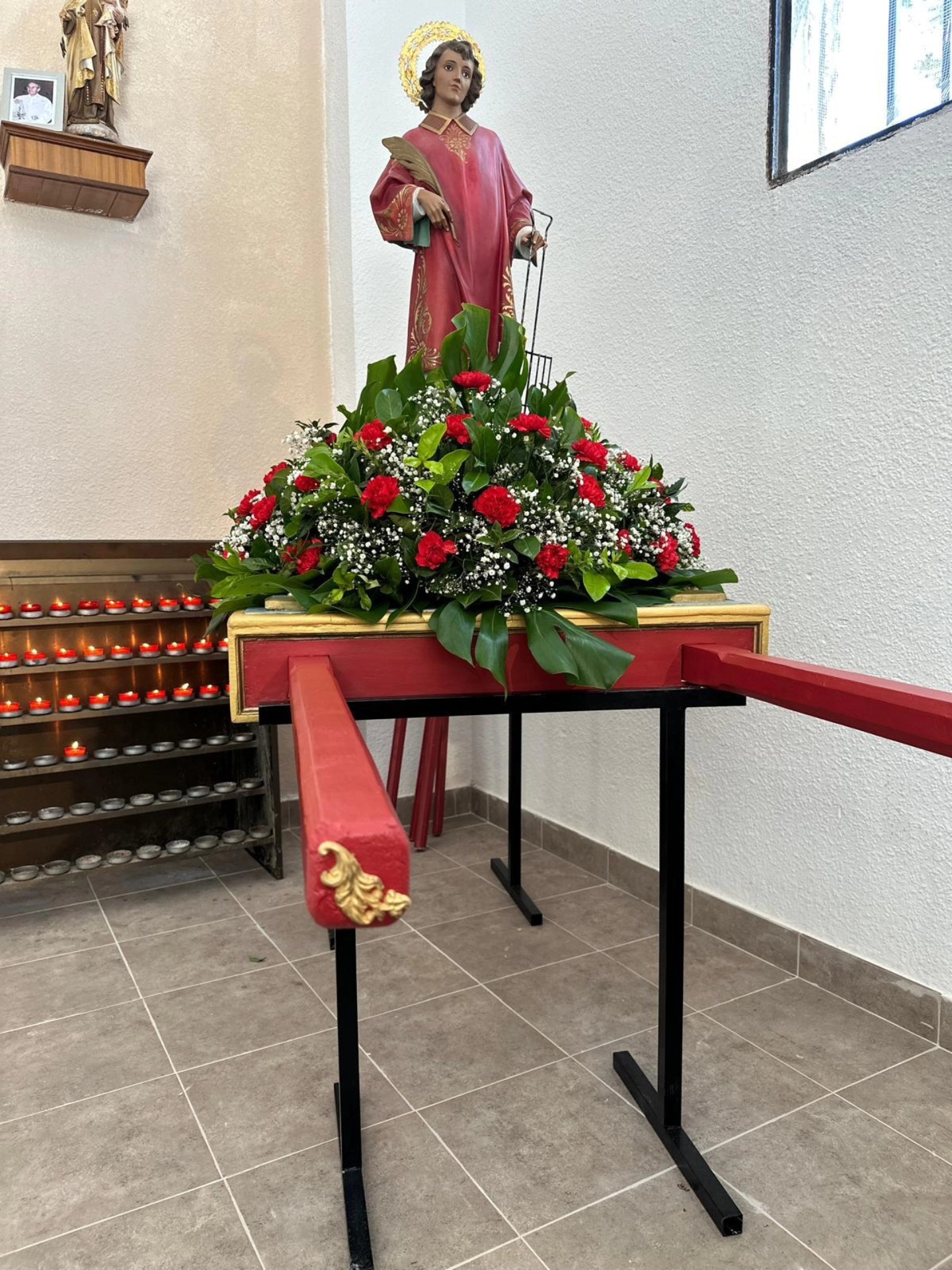 Figure of St Llorenç in the hermitage of Tavernes