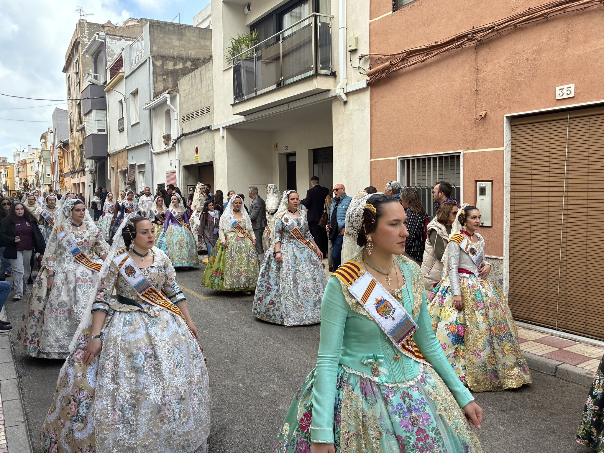 Acto religioso de San José durante las Fallas